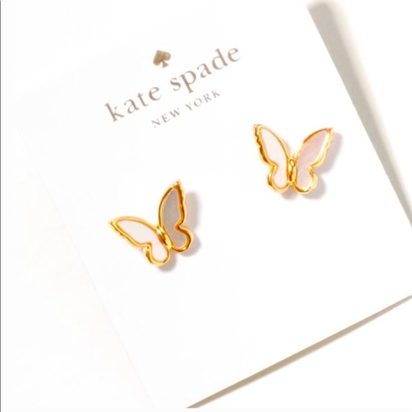Kate Spade All a Flutter Earrings! NWTs! In darling pink box!